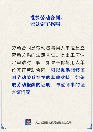 【人社日课】没签劳动合同，能认定工伤吗？(图1)