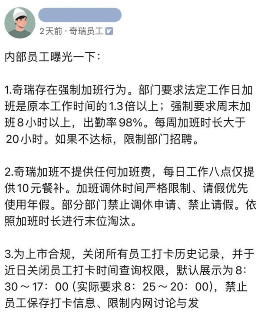奇瑞否认内部讲话要求“3人干5人的活”，称正常行业绩效管理法则被歪曲解读(图2)