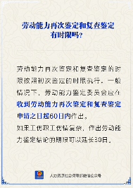 【人社日课】劳动能力再次鉴定有时限吗？(图1)