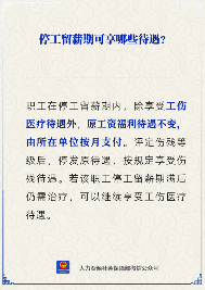 【人社日课】停工留薪期可享哪些待遇？(图1)