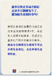 全日制研究生能否领取失业保险金?解析条件限制(图2) 被单位终止劳动合同后去读全日制研究生了,能领取失业保险金吗?