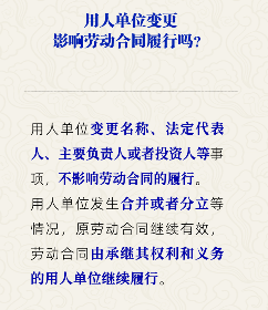 用人单位变更影响劳动合同履行吗(图2) 用人单位变更影响劳动合同履行吗?