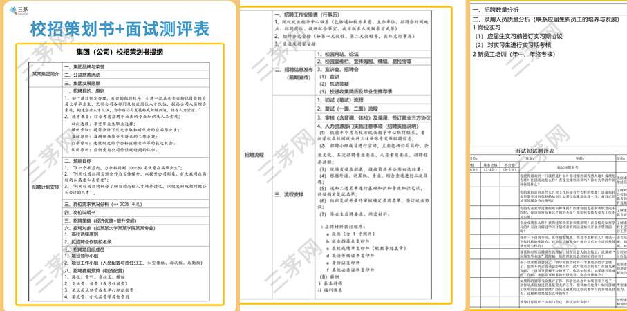 校招策划书+面试测评表模板,助你高效规划人才招聘流程(图1) 校招策划书+面试测评表