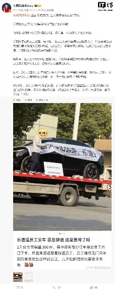 蔚来乐道回应“逼员工买车并辞退”传闻：内购优惠购车后违规转卖