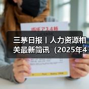 三茅日报丨人力资源相关最新简讯(2025年4月17日)(图3) 三茅日报丨人力资源相关最新简讯(2025年4月17日)(图3)