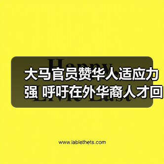 大马官员赞华人适应力强 呼吁在外华裔人才回流(图2) 大马官员赞华人适应力强 呼吁在外华裔人才回流(图2)