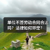 单位不签劳动合同合法吗？法律如何界定？（图1）