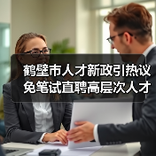 鹤壁市人才新政引热议 免笔试直聘高层次人才(图1) 鹤壁市人才新政引热议 免笔试直聘高层次人才(图1)