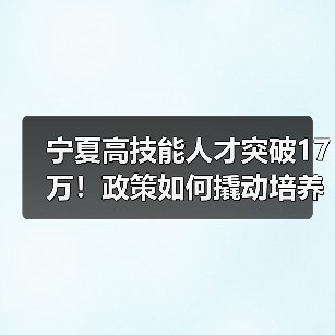 宁夏高技能人才突破17万!政策如何撬动培养新引擎?(图3) 宁夏高技能人才突破17万!政策如何撬动培养新引擎?(图3)