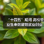 “十四五”期间 高校毕业生来烟留烟就业创业达31.5万(图4) “十四五”期间 高校毕业生来烟留烟就业创业达31.5万(图4)